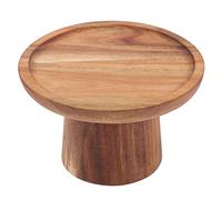 CIYODO Assiette à Gâteaux Sur Pied En Bois Naturel, Plateau De Service Multifonction, Résistant à L'usure, Pour Buffet, Fête Et Présentation De Fruits, Présentoir Simple Et Pratique