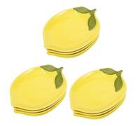CIYODO Assiettes Citron 12 Pièces Vaisselle Au Citron Assiette En Forme De Citron Saladier En Forme De Citron C'était Un Citron Service De Table Citron Bol à Ramen En Céramique Bol De Citron Yellow
