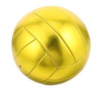 CIYODO Ballon de Volley-Ball Doré Taille 5 en PVC, Léger et Personnalisable | Résistant à L'abrasion, Surface Métallisée à Motif Brillant pour Gymnase et Jardin
