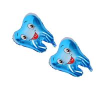 CIYODO Ballons De Dent En Aluminium Bleu, Lot De 2 Pièces Pour Décoration Baby Shower Bébé, Ballons Gonflables Solide à Thème, Accessoires Fête Prénatale Et Cérémonie