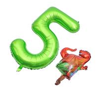 CIYODO Ballons Numériques Aluminium Thème Dinosaure pour Anniversaire Décoration de Fête Aluminium et Festive