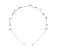 CIYODO Bandeau Cheveux Étoile Double Rangée avec Strass Accessoires Cheveux Femme pour Mariage Enterrement Vie Jeune Fille et Soirée