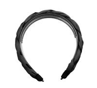 CIYODO Bandeau Femme Rétro Tressé Tissu Satiné pour Décoration Cheveux Confortable et Polyvalent Accessoire Mode Quotidien et Fête Noir