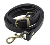 CIYODO Bandoulière de Remplacement 120 CM en PU Noir Boucle Couleur Laiton Sangle Réglable pour Paquet à Bandoulière Femme Accessoire Pratique pour Paquet de Sport et Usage Quotidien