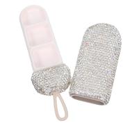 CIYODO Bling Pill Organizer Portable Medicine Case Small Travel Pill Container Cute Empty Bottles Holder For Outdoor Use