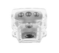 CIYODO Bloc de Distribution Électrique 1 Calibre en 3x4 Calibre Sortie | Alliage de Zinc, Point de Masse Centralisé, Gestion des Câbles, pour Amplificateurs et Installation Auto