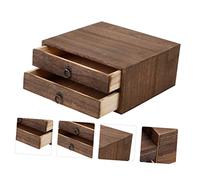 CIYODO Boîte à Thé Tiroir Vintage Rangement Multi Couches pour Gâteau PU sans Odeur Design Respirant Coffret Rétro pour Conservation Saine Thé