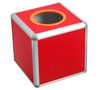 CIYODO Boîte à Tirage Au Sort Alliage Aluminium Urne Sécurisée Multifonctionnelle pour Billets et Dons Boîte de Collecte Résistante pour Événements et Bureaux Design Classique Rouge Moyen