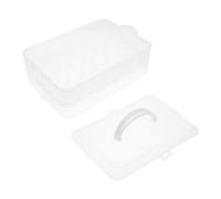 CIYODO Boîte à Œufs Empilable Niveaux avec Couvercle et Poignée Rangement Sécurisé pour Œufs Plateau Transparent Portable pour Réfrigérateur Cuisine Fêtes et Thanksgiving