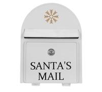 CIYODO Boîte aux Lettres Murale Rétro en Fer Blanc, Petite Taille 25x19,5x8 Cm, Verrouillable avec Clé, Boîte aux Lettres Décorative Extérieure pour Maison, Bureau et Espace Réduit,