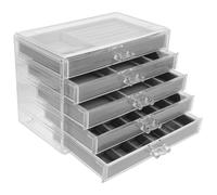 CIYODO Boîte De Collection De Pierres Acrylique Présentoir Multi-compartiments Rangement De Pierres Étui De Collection