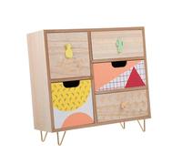 CIYODO Boîte de Rangement Bois Compartiments Organisateur Pratique pour Cosmétiques Bijoux et Objets Divers et Élégante pour Usage Domestique