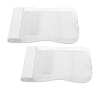 CIYODO Boîte de Rangement Compacte pour 2 Embouts D’hydropulseur Étanche Couvercle, Organisateur de Voyage Transparent pour Soins Bucco-dentaires Familiaux, Compatible Irrigateur