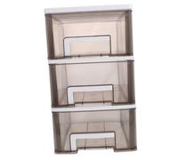 CIYODO Boîte de Rangement Plastique à Couches Organisateur de Bureau Portable Transparent Noir et Blanc Meuble de Stockage Compact pour Maison et Bureau Rangement