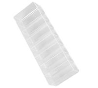 CIYODO Boîte de Rangement Plastique Transparente 8 Compartiments pour Câbles de Données et Accessoires Organiseur de Bureau Compact pour Stockage Câbles USB et Chargeur Conteneur Solide