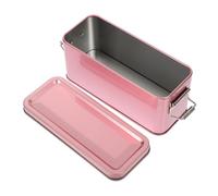 CIYODO Boîte Métal Rétro pour Biscuits et Bonbons avec Couvercle Petite Boîte de Rangement Tôle Rose Doré Conteneur Simple pour Stockage de Cookies et Coffret Multifonction pour Maison et