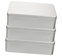 CIYODO Boîtes À Biscuits En Métal 3 Pièces Couvercles Boîtes À Gâteaux Pour Le Stockage Des Collations Et Des Bonbons