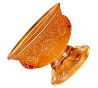 CIYODO Bol Bouddhiste Décoratif Verre Coloré Moyen Tasse à Eau Lisse et Polie pour Temple et Rituel Décoration Zen et Collection