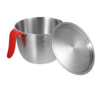 CIYODO Bol Mélangeur en Acier Inoxydable avec Couvercle, Diamètre 19 CM, Profondeur Renforcée, Poignée Ergonomique, Bol Anti-Projection, Pâtisserie Cuisine Maison