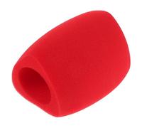 CIYODO Bonnette Anti-vent en Mousse pour Microphone Portatif Rouge Triangulaire, Filtre Anti-pop Léger et Réutilisable, du Souffle et Bruit, Protection pour Enregistrement Vocal, Karaoké