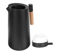 CIYODO Bouilloire Isolante Portable avec Poignée Conteneur Thermique pour Eau Chaude à Verre Intérieur Design Simple Noir Convient pour Thé Café et Voyage