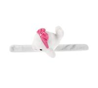 CIYODO Bracelet à Claquer Baleine Blanche en Peluche Doux et Léger, Accessoire Poignet Compact pour Fêtes Garçon et Filles, Portable Facile à Glisser Poche