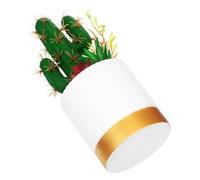 CIYODO Cactus Artificiel Décoratif en Pot pour Bureau et Maison Plante Entretien pour Décoration Intérieure Cactus en Plastique Plantes Vertes Artificielles