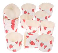 CIYODO Caissettes à Cupcakes en Papier Rouges Mini 5x6x4,5 Cm, Moules à Muffins Résistants Haute Température, Lot de 50, Pâtisserie, Fêtes et Cuisson au Four