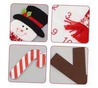 CIYODO Calendrier de Feutre avec Bonhomme de Calendrier de Compte à Rebours de Noël Suspendu Décoration de Porte Festive avec Poches Numérotées pour Friandises et Surprises