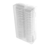 CIYODO Capsule Plastique Ronde pour Joint Protecteur, Boîte de Rangement | Plastique Haute Transparence, Ouverture Latérale, Couvercle Clipsable, pour Monnaies Commémoratives et Pièces Proof,