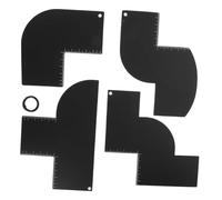 CIYODO Carte de Coiffure Réutilisable avec Règle de Mesure Outil de Mise Forme de Barbe et Ligne Capillaire Précis pour Barbiers Kit de Guide de Contour et Dégradé pour Stylisme Cheveux