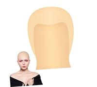 CIYODO Casquette Chauve Latex pour Adultes Bonnet Perruque Élastique Réaliste Accessoire Maquillage Costume Moine et Cosplay Uni Kaki