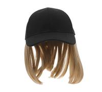 CIYODO Casquette Perruque à Cheveux Courts et Raides Chapeau de avec Extensions Style Baseball et Naturel