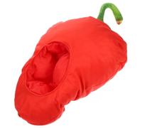 CIYODO Chapeau Confortable et Facile à Porter de Poivron Rouge en Peluche Accessoire de Déguisement Stylé pour Fêtes et Performances de Danse Quotidiennes