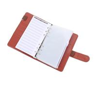 CIYODO Classeur Budget A6 Poche Zippée Organiseur d'Argenté en Matériau Synthétique Marron Système de Gestion Financière et Enveloppes pour Gestion Budgétaire Carnet de Comptes