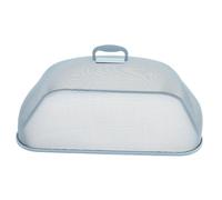 CIYODO Cloche Alimentaire Rectangulaire Maille Métallique Protection Insectes pour Table à Dîner Couvercle de Nourriture Portable avec Poignée pour Cuisine et Pique
