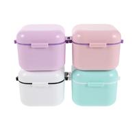 CIYODO Coffret de manucure et pédicure en plastique avec 4 pièces : embouts de perceuse, panier de nettoyage et d'égouttage, bac de trempage et récipient portable.