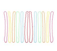 CIYODO Collier Néon Plastique Fluorescent 12 Pièces 315 Pouces Couleurs Vives Léger Solide pour Soirée Masquée Années 70 80