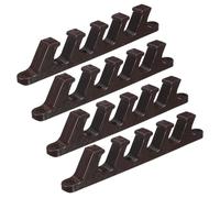 CIYODO Connecteur de Fauteuil Pliable Marron 4 Pièces Plastique 5 Positions Ajustables pour Mobilier Extérieur Utilisation en Jardin et Pêche