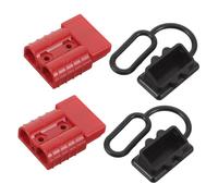 CIYODO Connecteur Pôles avec Coque Protectrice Rouge Prise Rapide pour Treuils et Chariots Élévateurs Contacts Cuivre Plaqué Argent Étanche
