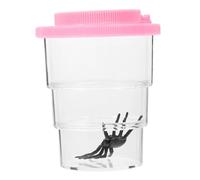 CIYODO Coupe D'observation des Insectes Bac à Insectes Visionneuse D'insectes Conteneur D'insectes pour Les Enfants Loupe D'insectes pour Enfants Observateur D'insectes Plastique Rose