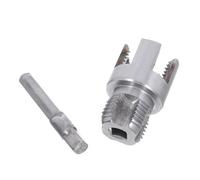 CIYODO Coupe-fil Kit D'enfile-tuyau Outil De Filetage En Pvc Outil De Filetage Électrique Enfileur De Tuyaux En Pvc à Eau De Tuyau Acier Carbone Argent