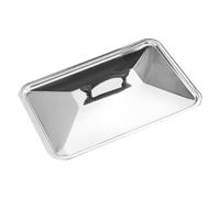 CIYODO Couvercle Acier Inoxydable pour Aliments Protection Anti-Mouches pour Plat et Barbecue Résistant Chaleur avec Poignée Isolante Couvercle Basting Pratique pour Cuisine Extérieure