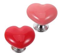 CIYODO Couvercle du Bouton de Démarrage de Cœur 2pcs, Protection Décorative Résistante à L'usure en Alliage pour Amélioration Intérieure Voiture