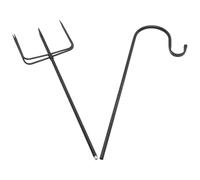 CIYODO Crochet Réglable en Fer Noir Diamètre 16 CM 4 Sections de 160 CM Base 5 Branches Crochet Suspendre pour Mangeoire à Oiseaux Jardin Mariage et Décoration Extérieure