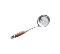 CIYODO Cuillère Égouttoir Acier Inoxydable avec Manche Antidérapant Écumoire Robuste pour Soupe Ustensile de Cuisine pour Usage Domestique et Restauration