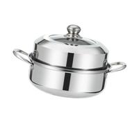 CIYODO Cuiseur Vapeur Double Couche Acier Inoxydable Multifonction pour Cuisson à Induction et Gaz Marmite Vapeur Résistante Haute Température pour Soupe et Buns
