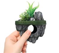 CIYODO Décor Aquarium Pierre Flottante Réaliste Cachette Naturelle pour Poissons Île Flottante Ornement Paysage Aquatique Décoration Terrarium Facile à Nettoyer