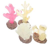 CIYODO Décoration Aquarium Luminescent en Ornement Plante Simulé pour Réservoir Tortue Et Décor Récif Marin Modèles 21 À 24 Effet Lumineux Nocturne