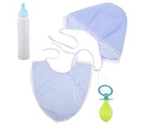 CIYODO Déguisement Garçon Fille Adulte Bavoir Géant et Chapeau Surdimensionné pour Carnaval Halloween et Fêtes Accessoires de Tétine et Biberon Bleu